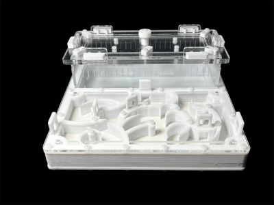 Белая муравьиная ферма 200х200мм: полный гипс, 4 зоны увлажнения. Для Pheidole и Camponotus