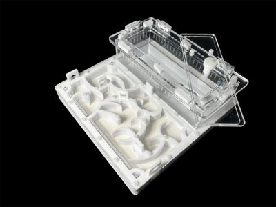 Белая муравьиная ферма 200х200мм: полный гипс, 4 зоны увлажнения. Для Pheidole и Camponotus