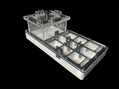 Профессиональная муравьиная ферма черная 220×110 мм с двойной защитой от побегов