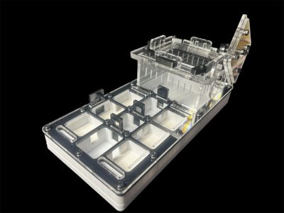 Профессиональная муравьиная ферма черная 220×110 мм с двойной защитой от побегов