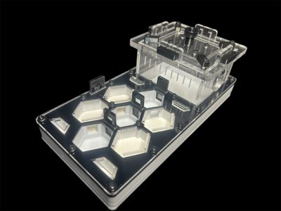 Чёрная муравьиная ферма "Соты" 220×110 мм – 600 грн