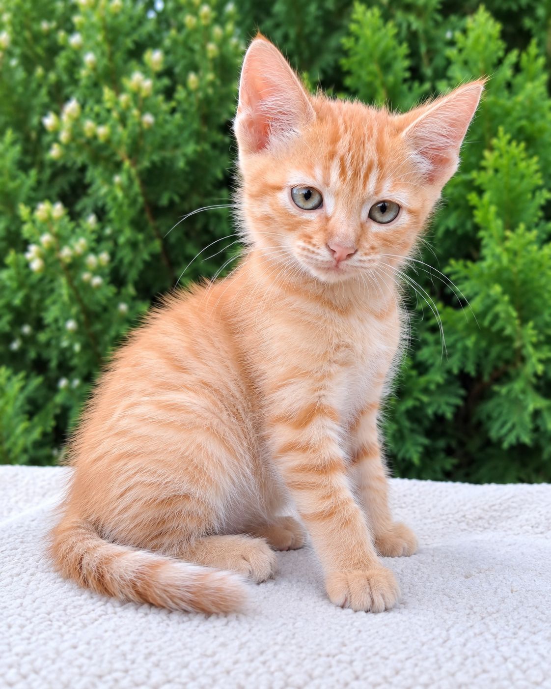 Красивый рыжий котенок