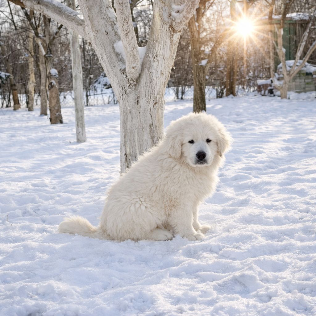 Унікальний білий хлопчик кавказької вівчарки виключно пухнастий Star Escort ⭐