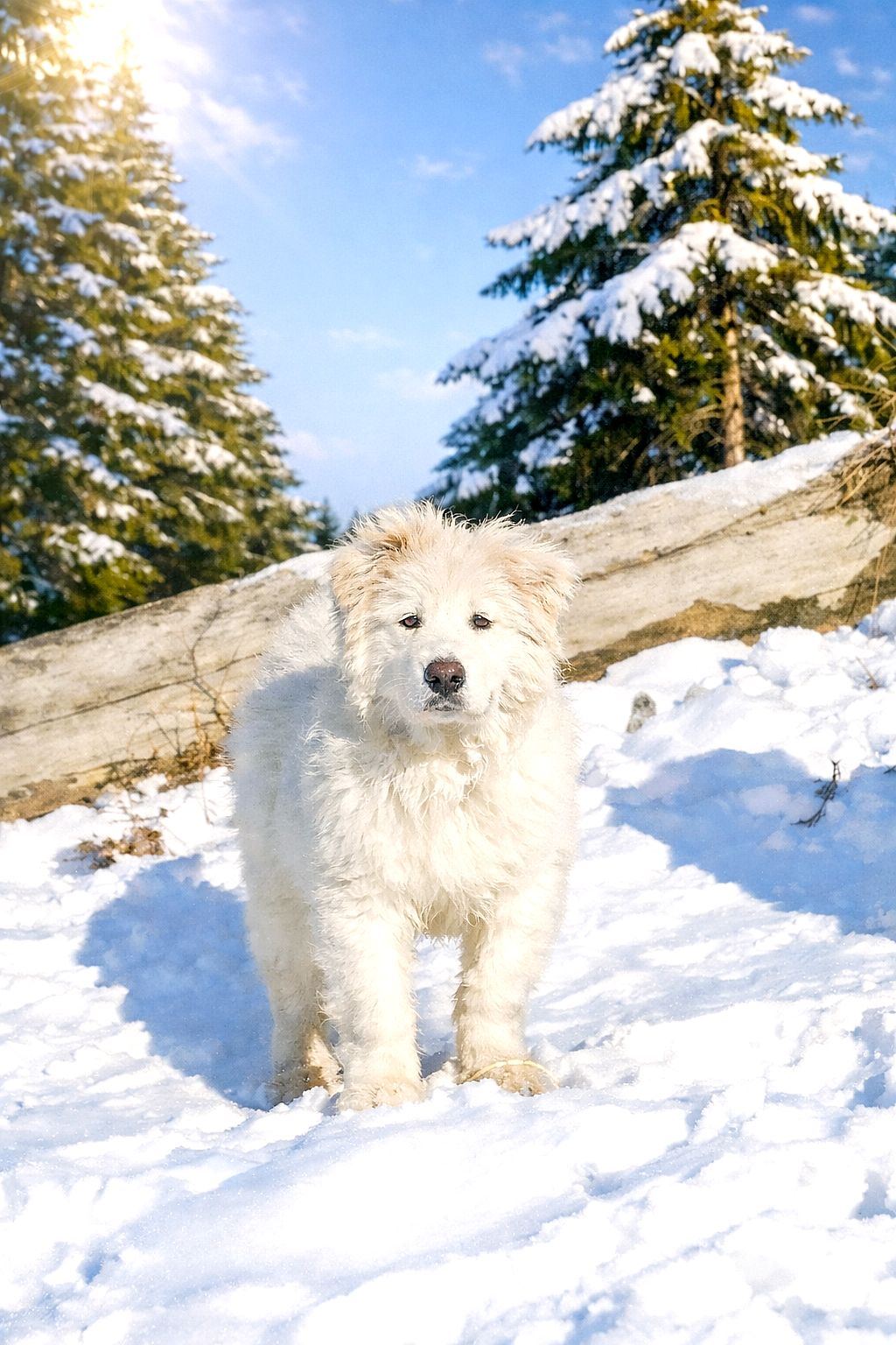 Біла велика дівчина кавказької вівчарки розплідник Star Escort