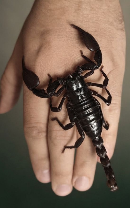 Азиатский лесной скорпион (Heterometrus sp.) подойдёт для новичка